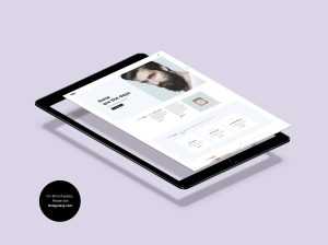 Flying iPad Pro Mockup (PSD)