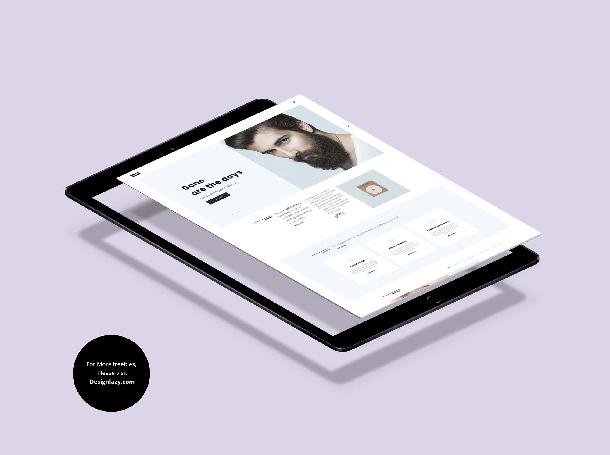 Flying iPad Pro Mockup (PSD)