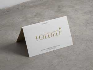 Folded Invitation Card Mockup