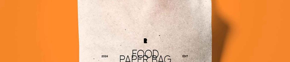 Food Paper Bag Mockup