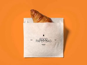 Food Paper Bag Mockup