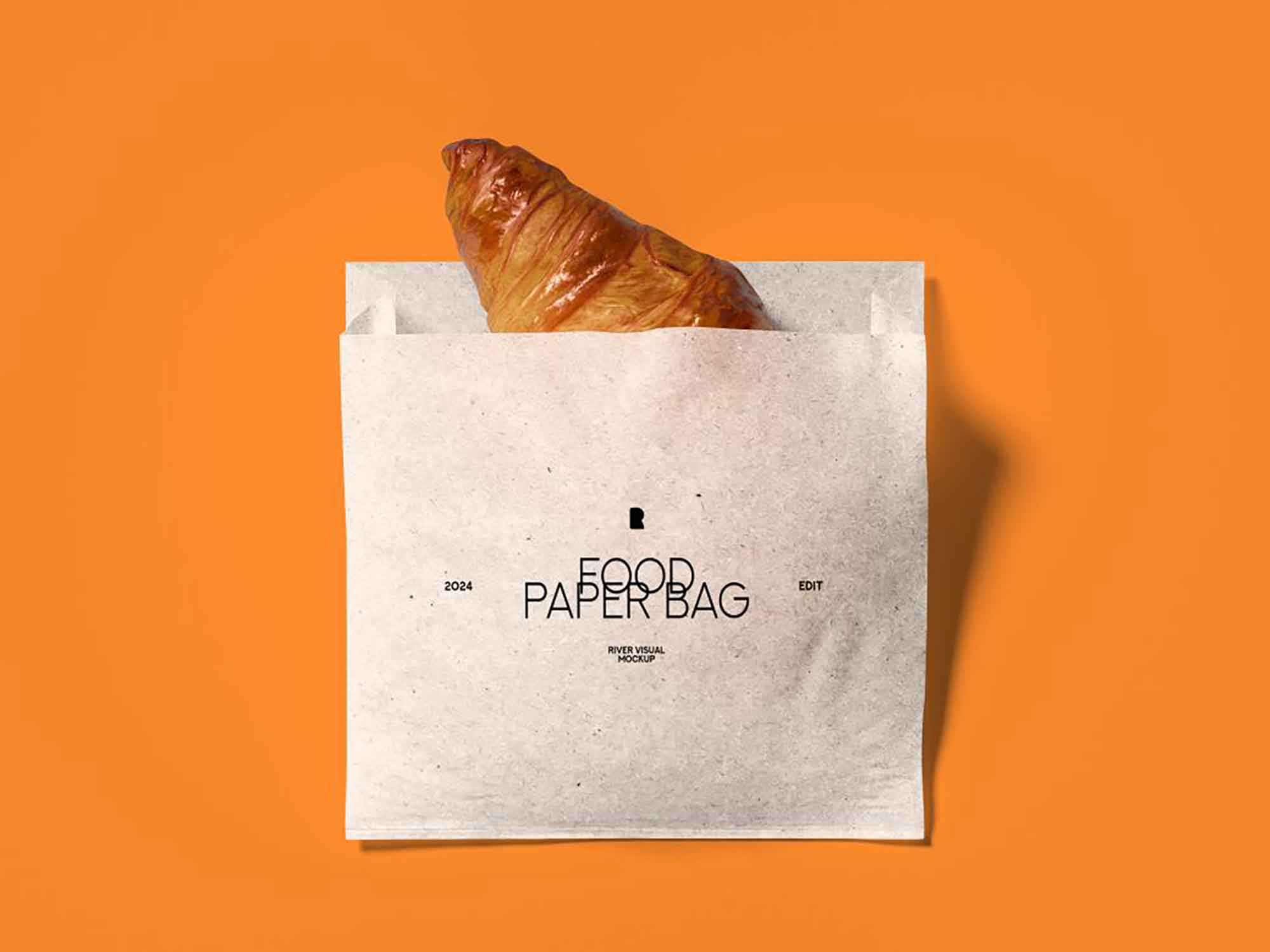 Food Paper Bag Mockup