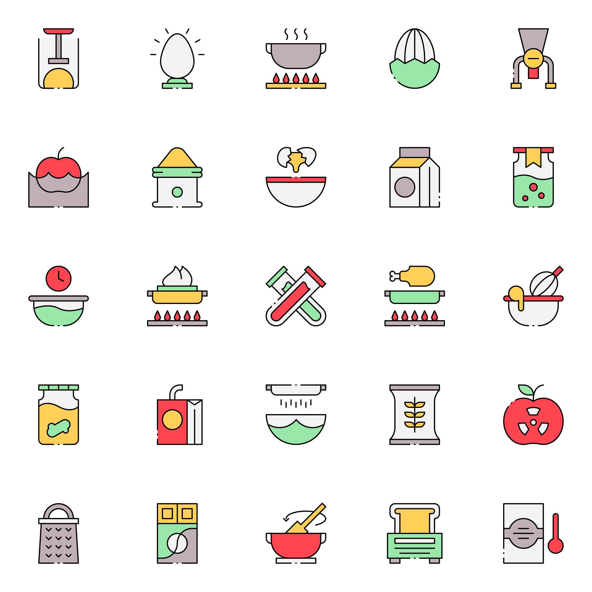 Food Processing Icons