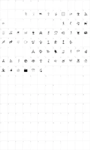 Mapa de caracteres da fonte For Kids