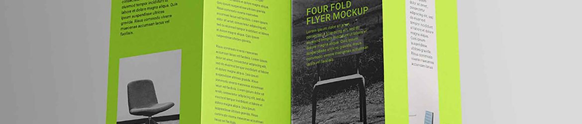 Four Fold Flyer Mockup Four Fold Flyer Mockup