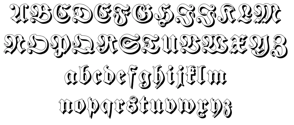Fraktur Shadowed