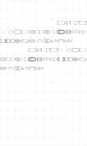 Mapa de caracteres da fonte Frames TFB