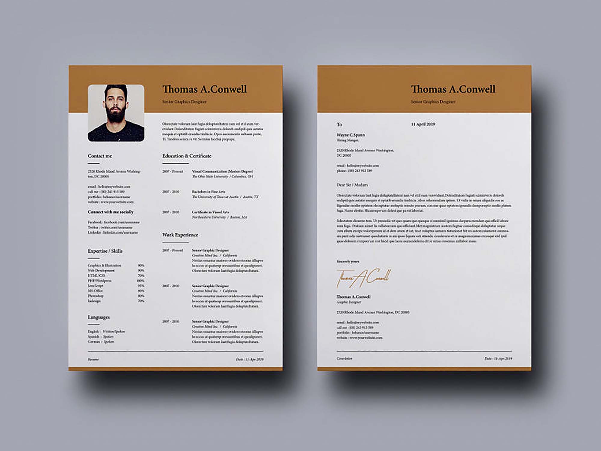 Free 2 Column Resume Template (IND)
