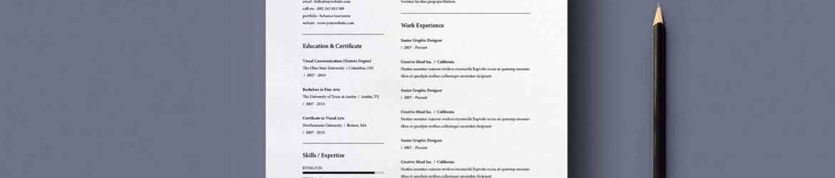 Free A4 and US Resume Template (IND)