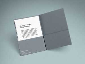 Free A4 Paper Folder Mockup (PSD)