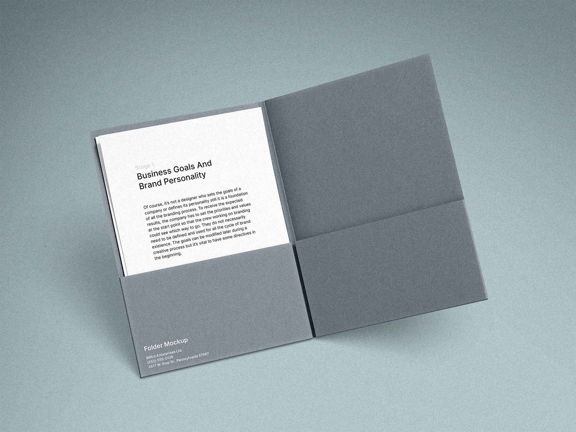 Free A4 Paper Folder Mockup (PSD)