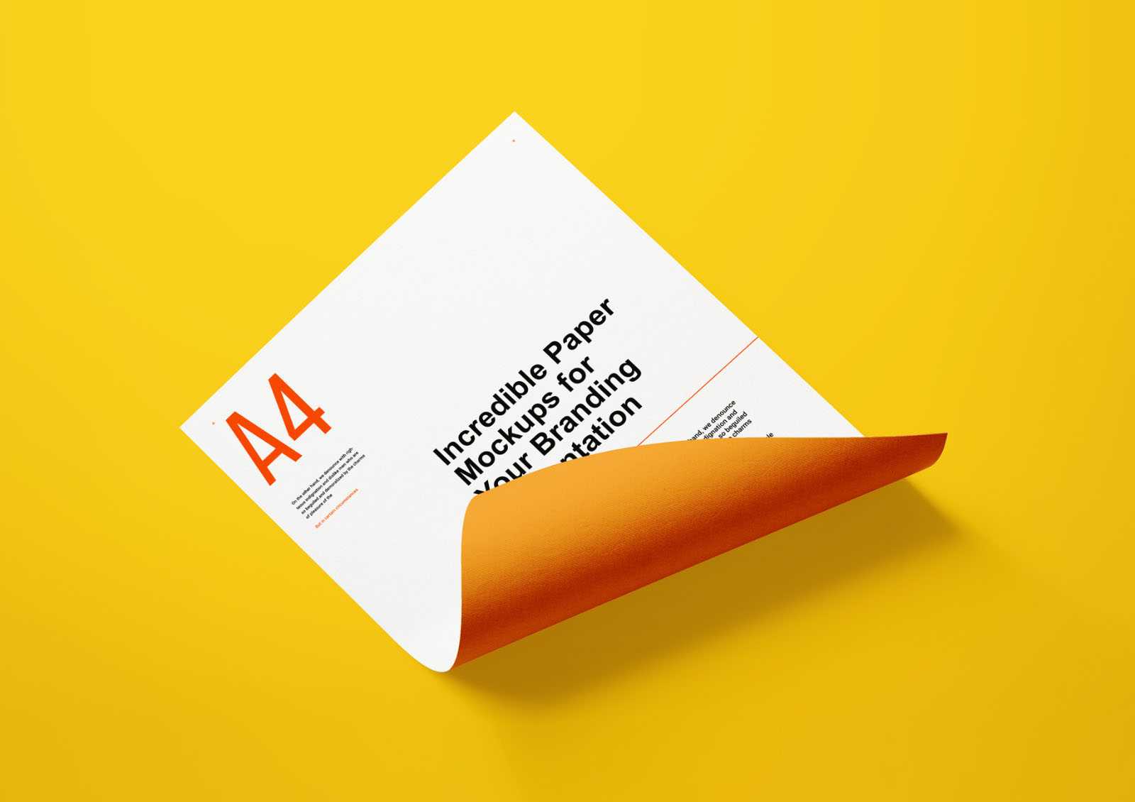 Free A4 Paper Letter Mockup PSD