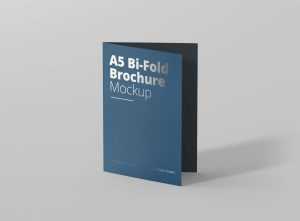 Free A5 Bi-Fold Brochure Mockup (PSD)