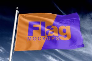 Free Advertising Display Signs and Flag Mockups (PSD)