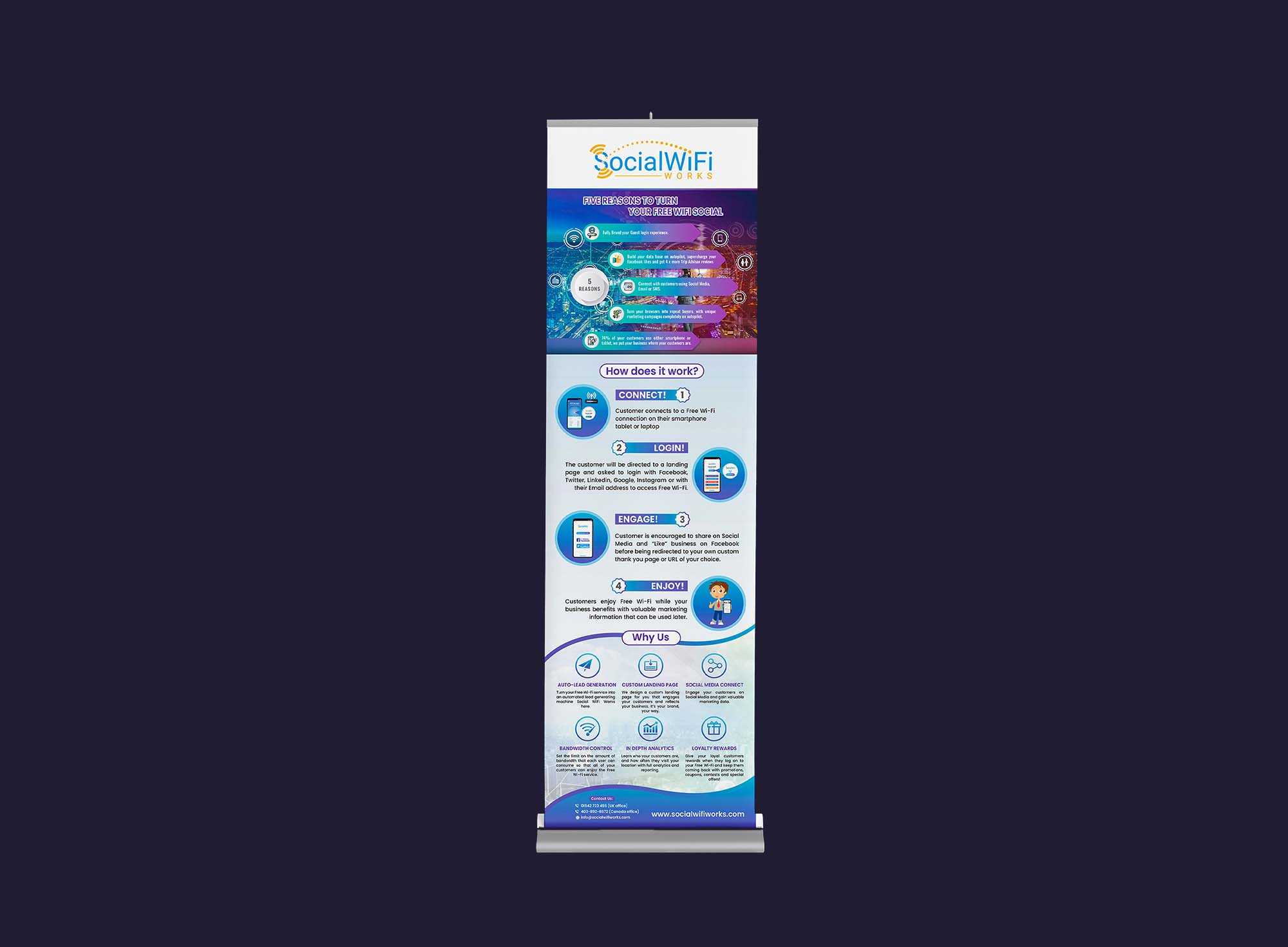 Free Banner Stand Mockup (PSD)