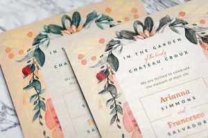 Free Blush Noir Wedding Invitations Template (PSD)