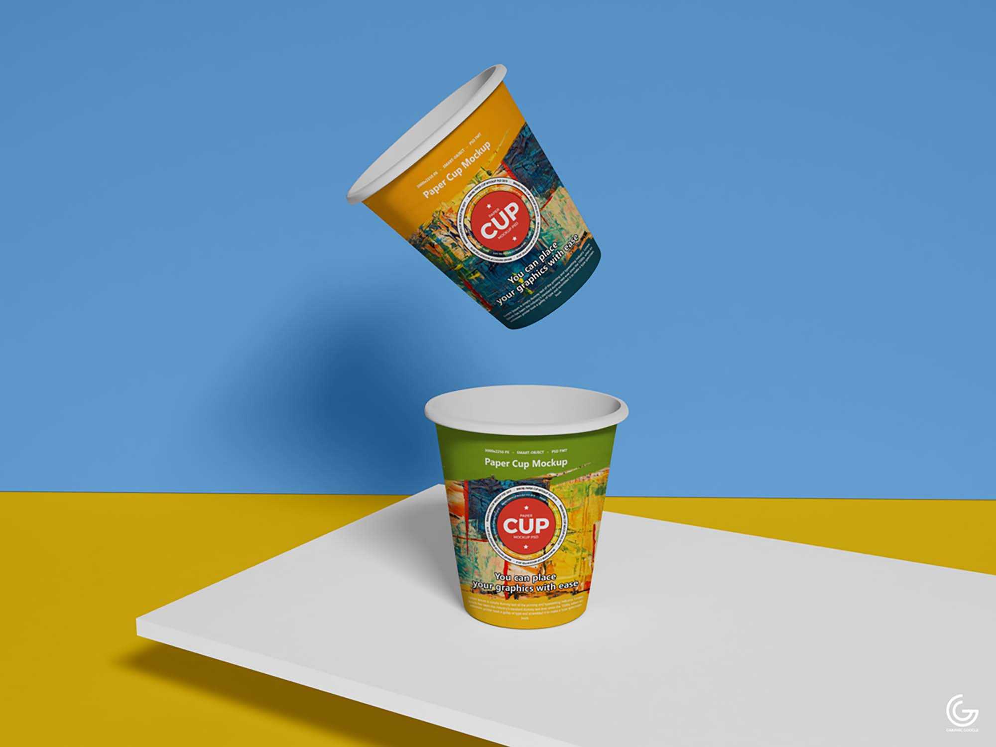 Free Brand Paper Cup Mockup (PSD)