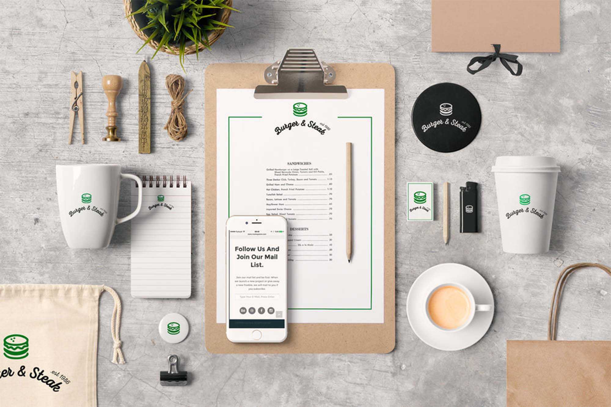 Free Branding Mockup Pack (PSD)