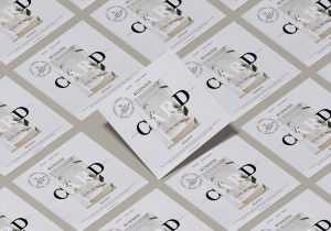 Free Branding Square Business Card Mockup (PSD)
