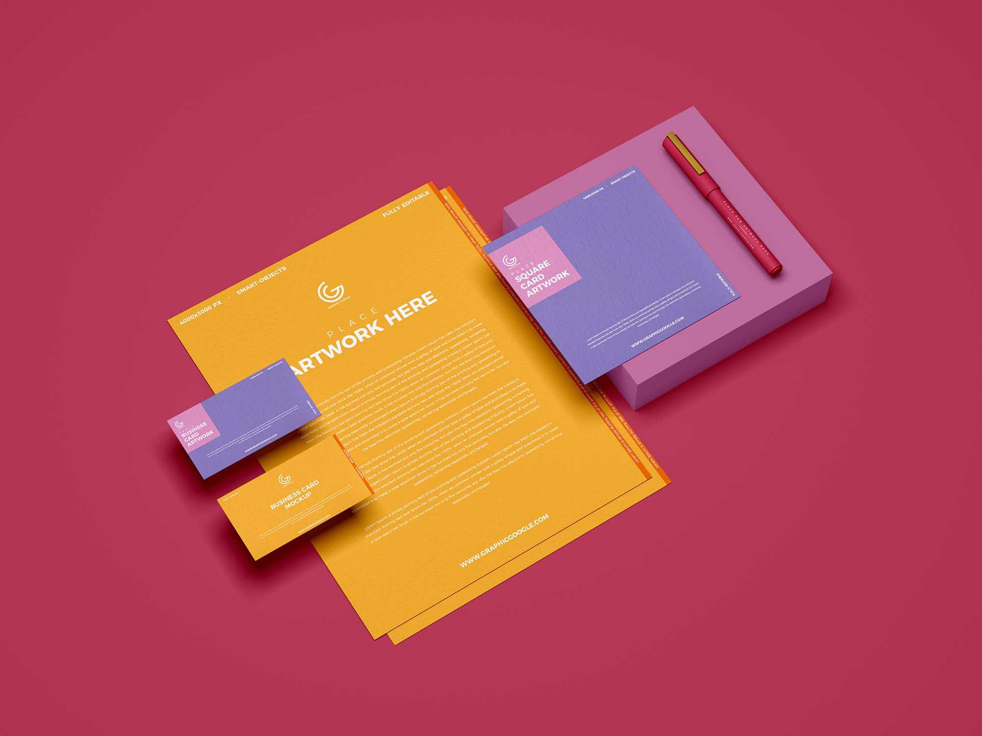 Free Branding Stationery Mockup Design 2019 (PSD)