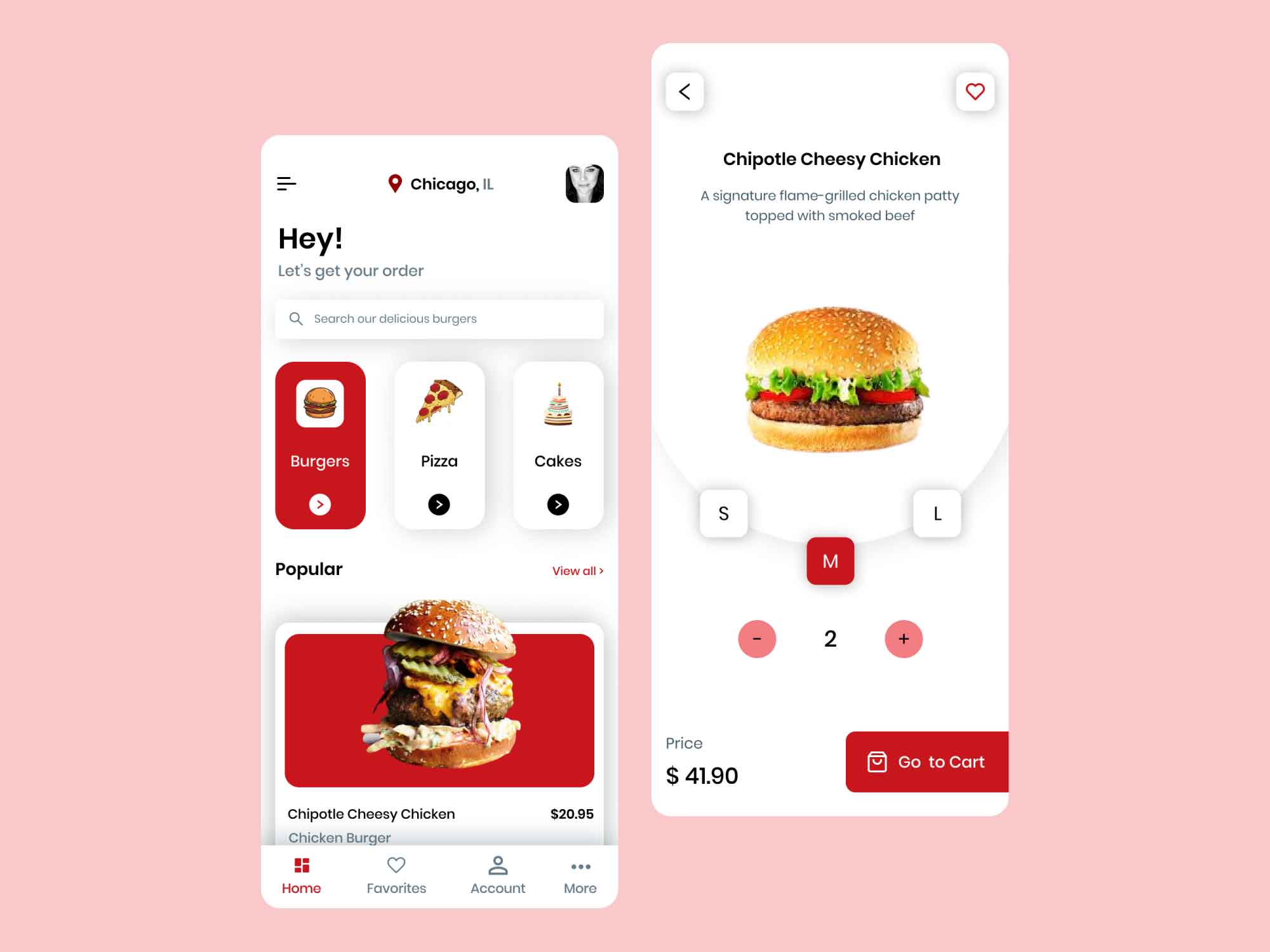 Free Burger App Template (FIG)