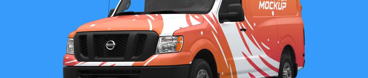 Free Cargo Van Mockup (PSD)