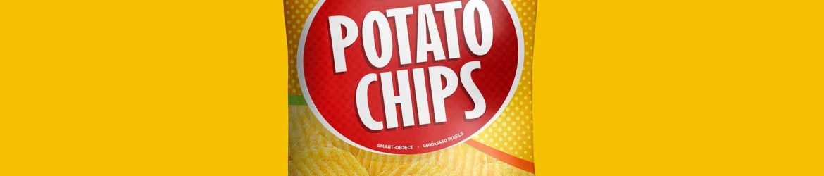Free Chips Packaging Bag Mockup (PSD)