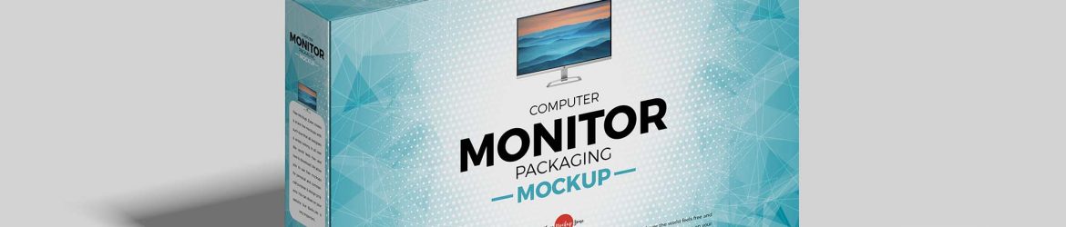 Free Computer Monitor Packaging Mockup (PSD) Free Computer Monitor Packaging Mockup (PSD)