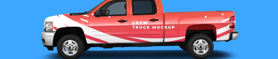 Free Crew Truck Mockup (PSD)