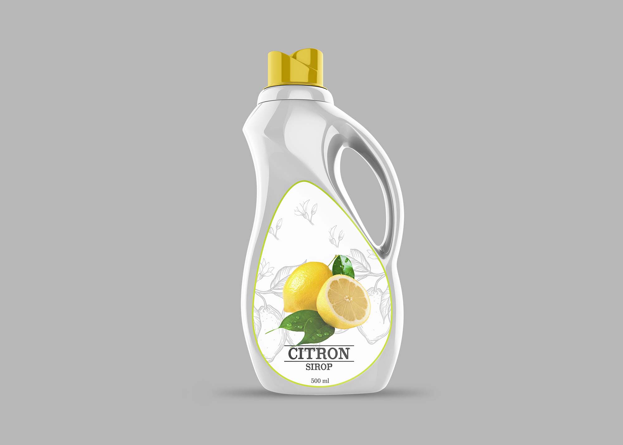 Free Detergent Bottle Mockup (PSD)