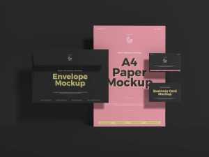 Free Elegant Stationery Mockup Design (PSD)