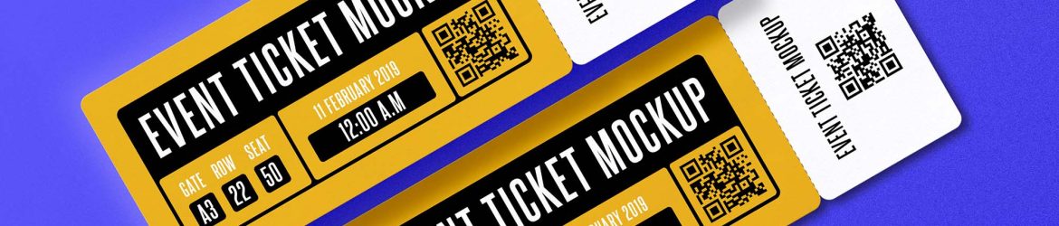 Free Event Tickets Mockup (PSD)