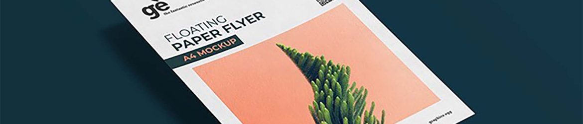 Free Floating Flyer Mockup (PSD)