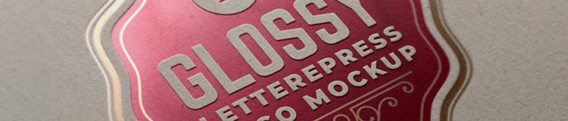 Free Glossy Foil Letterpress Logo Mockup (PSD)