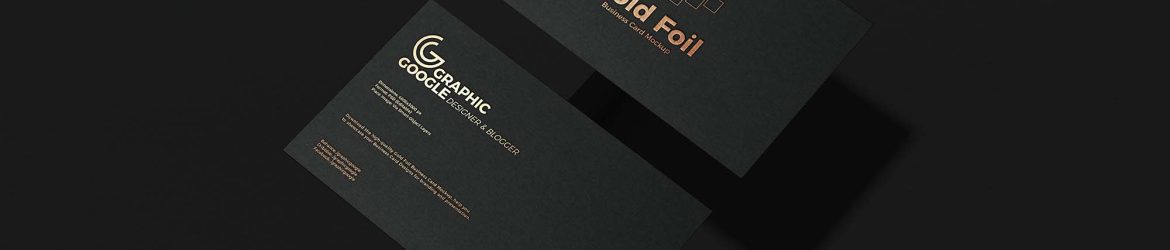 Free Gold Foil Business Card Mockup (PSD)