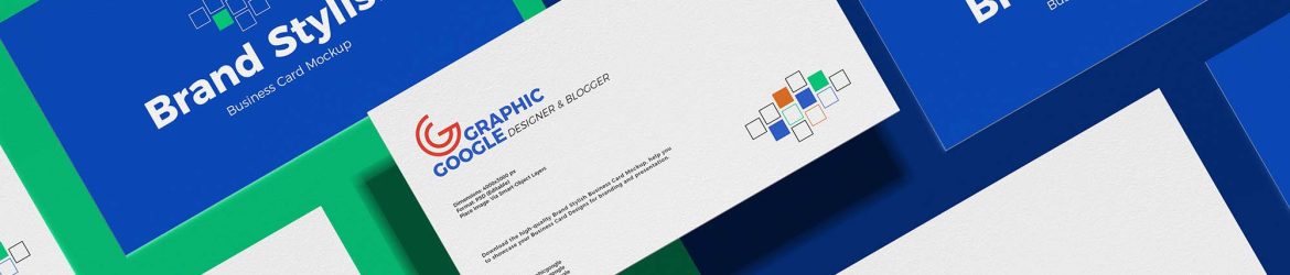 Free Grid Business Card Mockup (PSD)
