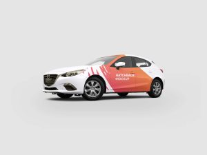 Free Hatchback Car Mockup (PSD)