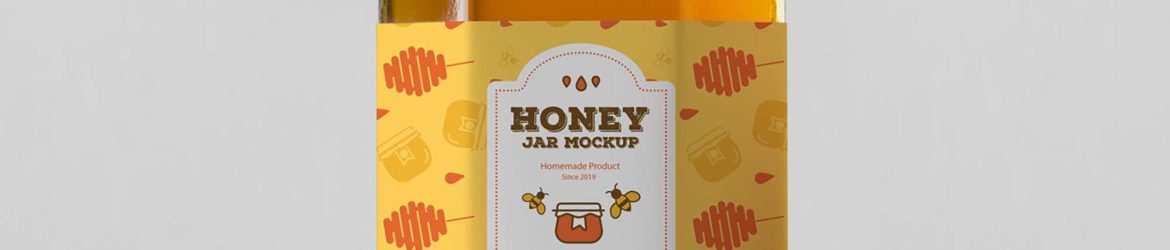Free Honey Jar Mockup (PSD)