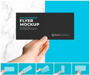 Free Horizontal Flyers Mockup (PSD)