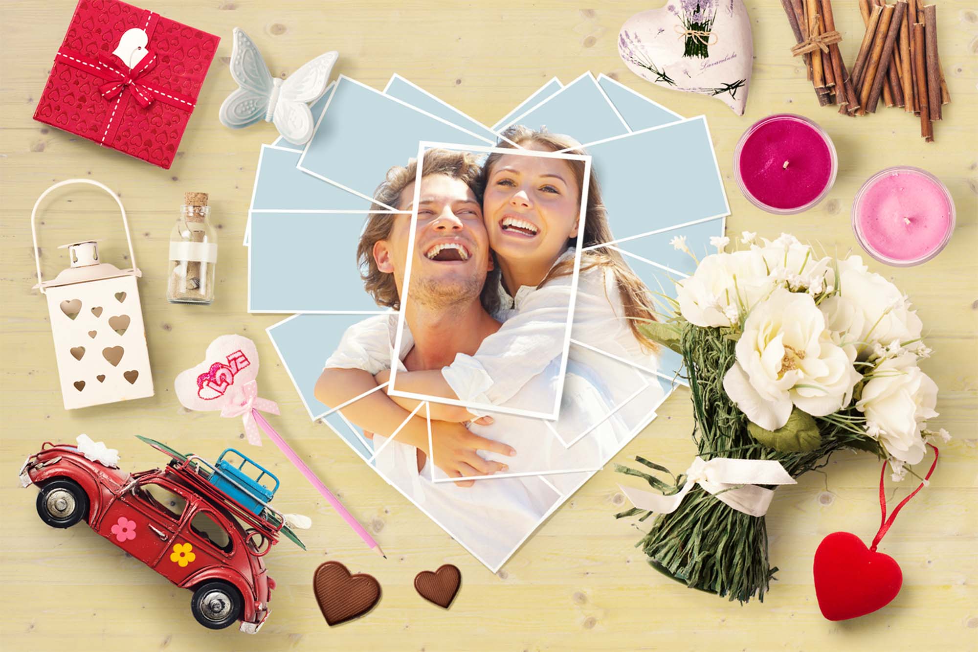 Free In Love Marriage Mockup (PSD)