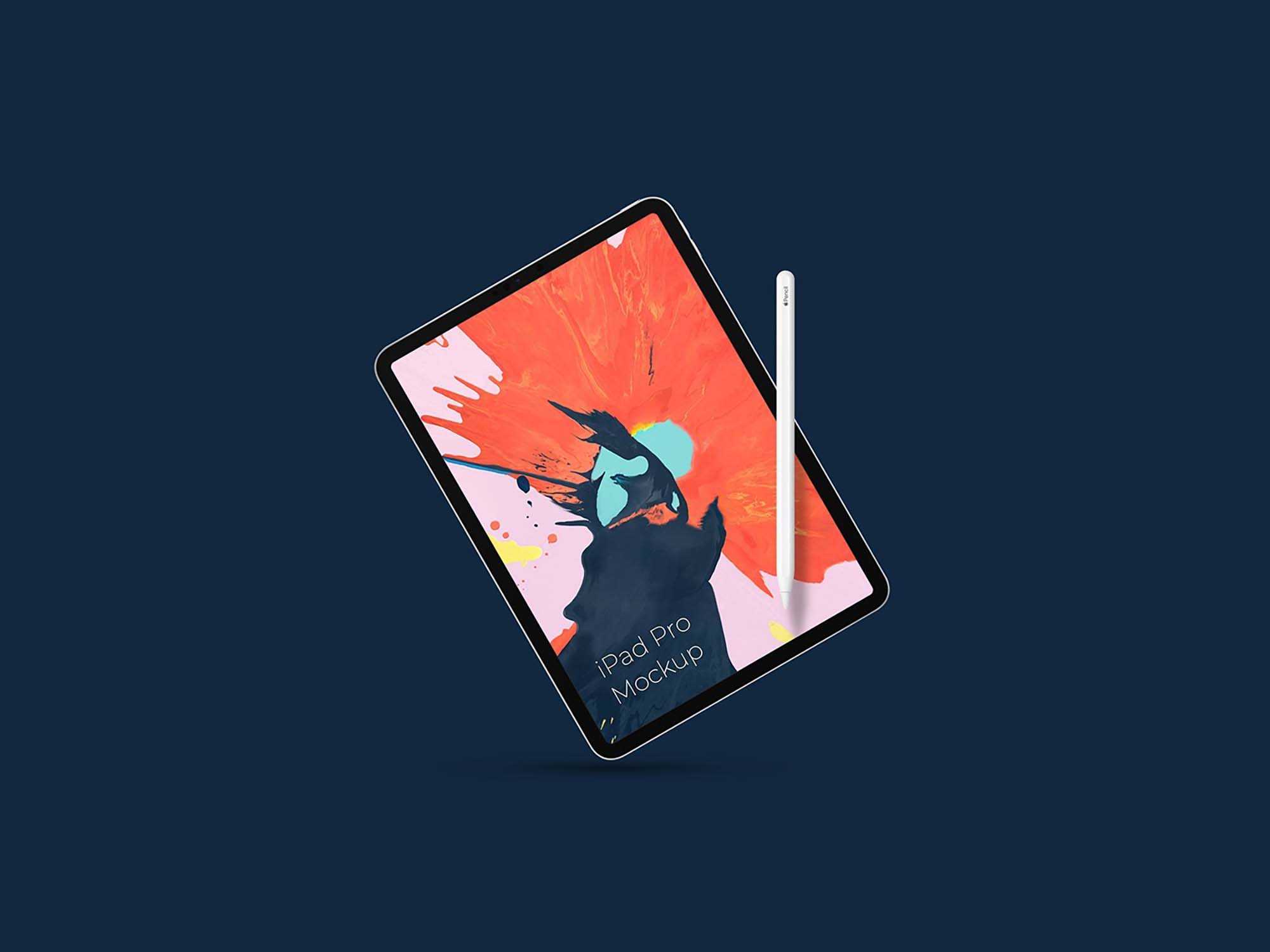 Free iPad Pro with Pencil Mockup (PSD)