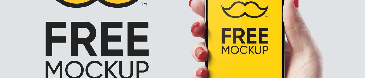 Free iPhone X Held by Hand Mockup (PSD)