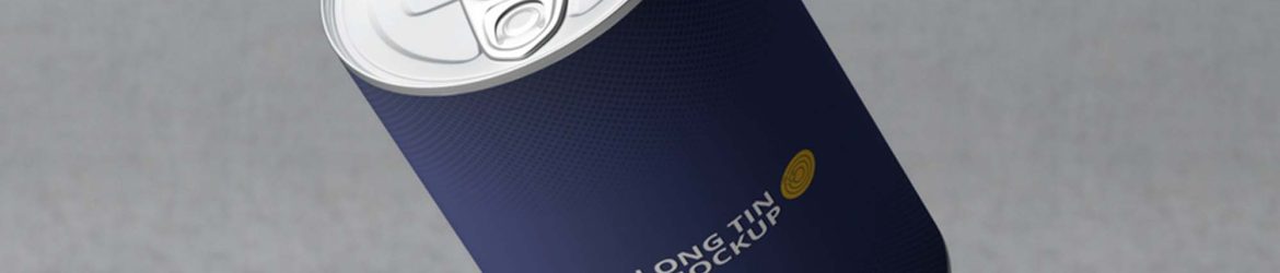 Free Long Tin Can Mockup (PSD)