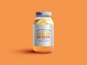 Free Mason Jar Mockup (PSD)