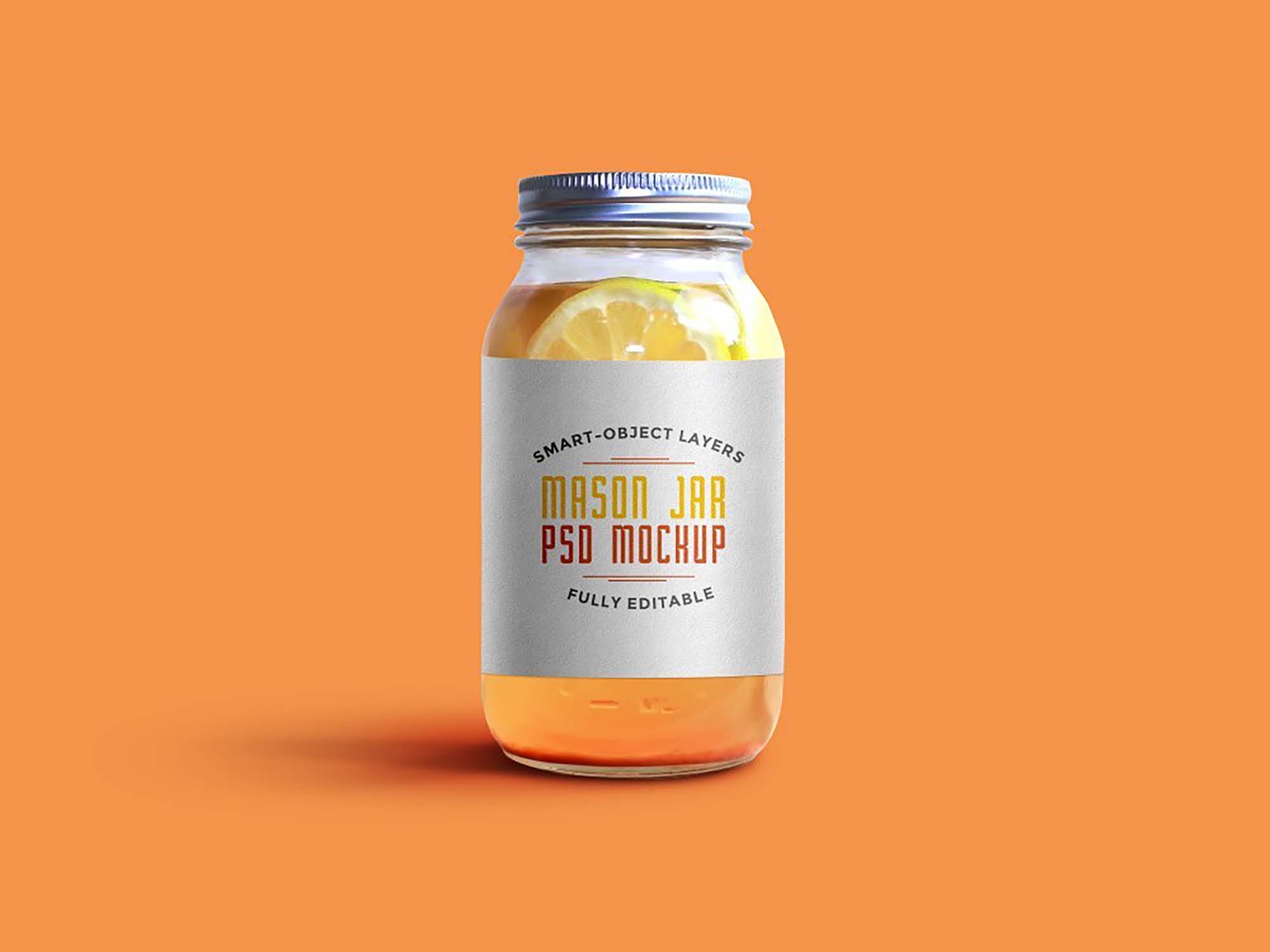 Free Mason Jar Mockup (PSD)