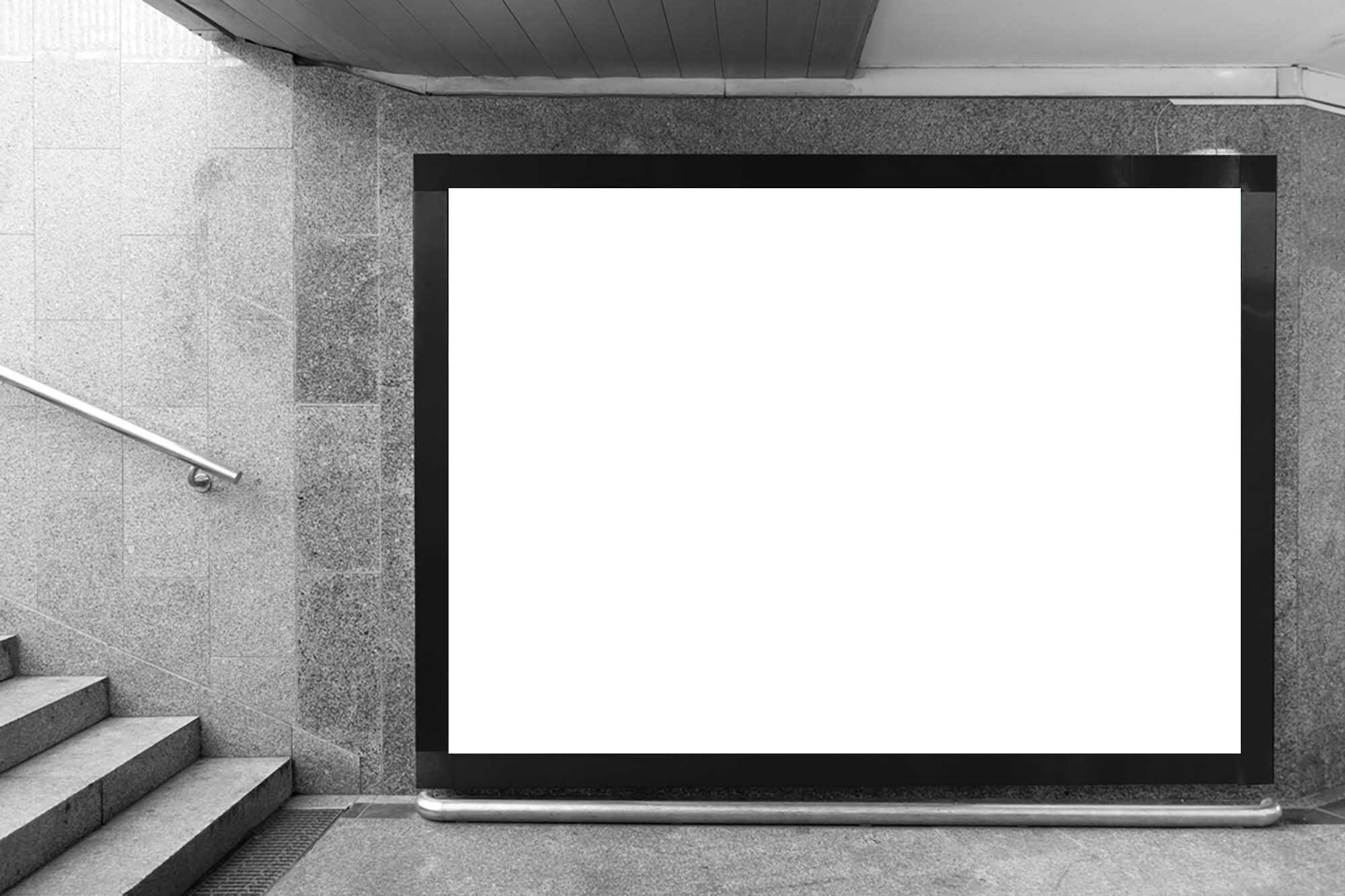 Free Metro Station Billboard Mockup (PSD)