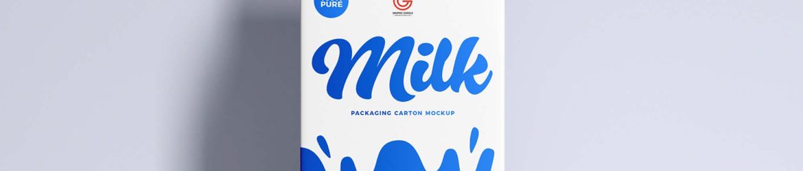 Free Milk Carton Packaging Mockup (PSD)