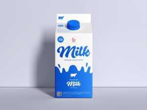 Free Milk Carton Packaging Mockup (PSD)