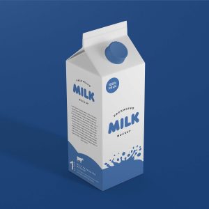 Free Milk Packaging Mockup (PSD)