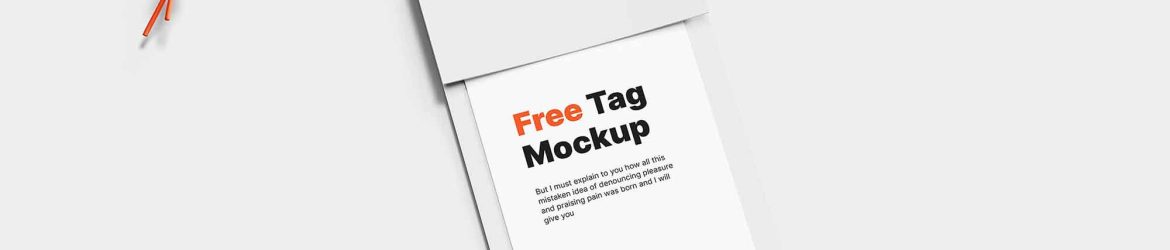 Free Minimalistic Label Tag Mockup (PSD)